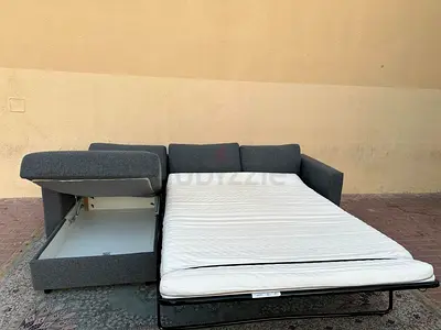 Grey color Ikea vimle lshape sofabed under storage