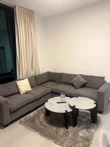 L-Shape Sofa 2.5m x 2.5m + 2 Tables FREE | Like New | Super Comfortable