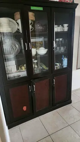 Dark Wood Display Cabinet