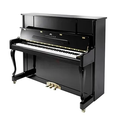 Upright Piano - Steiner polished black, 88 keys