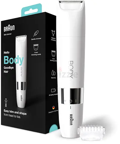 Braun Body Mini Trimmer — Body Groomer (White)