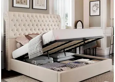 Brand new 200*200 super king size bed with hydraulic storage