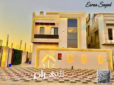 Own a modern villa, including registration and ownership fees, electricity and water connections, ready to move in, in one of Ajman's most prestigious