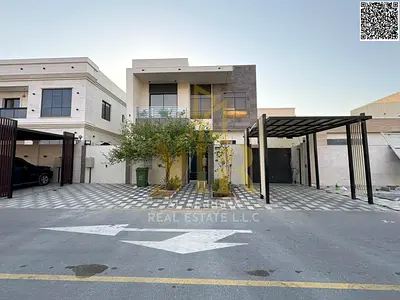 Luxury villa for sale in Al Helio 2. Elegant design featuring 4 spacious bedrooms and ultra-luxurious finishes in a strategic location in Ajman 🏡✨
