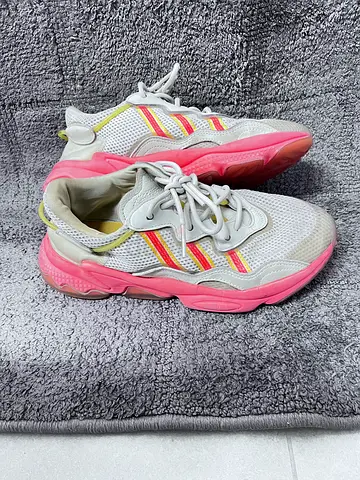 White and Pink Womens Sneakers - Casual Running Shoes