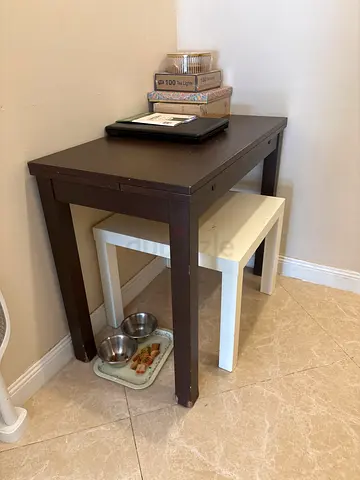 One Table that opens up - Dark Brown