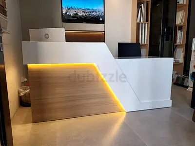 Modern Geometric Reception Desk