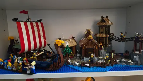 2 lego sets: 21343 viking village and 31132 3in1 viking ship.