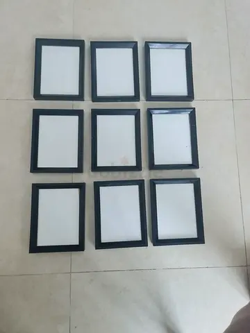 Set of 9 Black Photo Frames (Landscape) - Good Condition