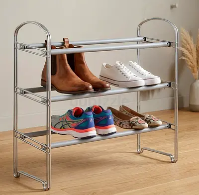 3-Tier Metal Shoe Rack Organizer - MUST GO