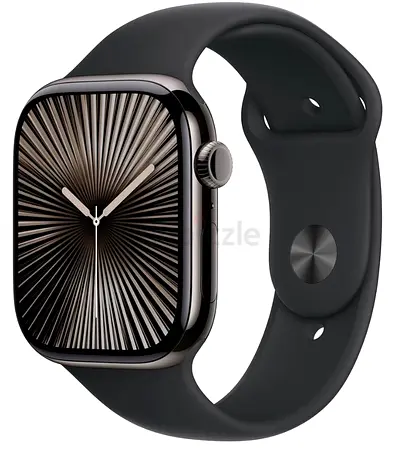 Apple Watch Series 10 GPS + Cellular 42 mm Smartwatch with Slate Titanium Case with Black Sport Band