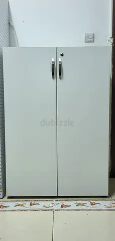 Wardrobe white two-door Storage cabinet - good condition hard wood