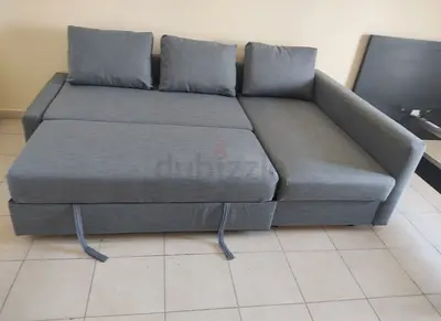 Ikea L Shape Sofa cum bed with big storage in L