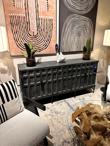 Black Wooden Sideboard / Console Cabinet in Good Condition from Dantone