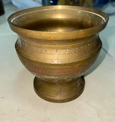 Decorative brass bowl