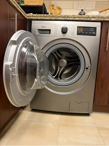 Midea Front Load Washing Machine - Silver, Good Working Condition