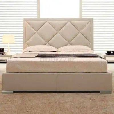 Customised brand new Queen size bedframe in soft Fabric Hydraulic storage can be installed