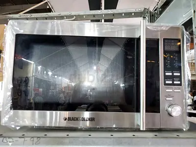 Black Decker White 23L Microwave Oven with Grill