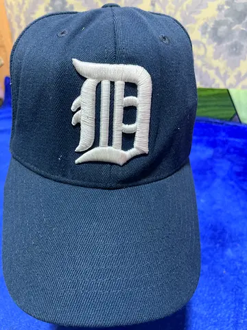 Navy Baseball Cap with White Embroidered Logo (One Size)