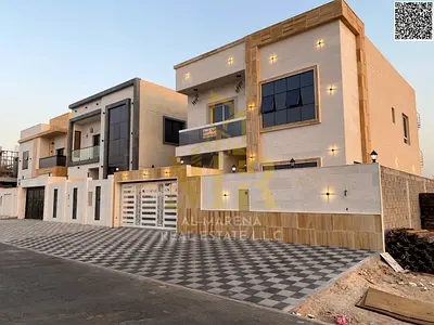 Luxury villa for sale in Al Helio 2. Elegant design featuring 5 spacious bedrooms and ultra-luxurious finishes in a strategic location in Ajman 🏡✨