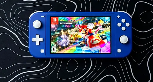 Nintendo Switch Lite + Mario Kart 8 Deluxe (Great condition)