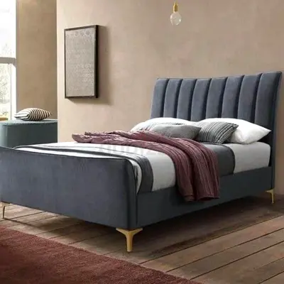 Elegant Queen size fully customisable bedframe in soft Valvet Fabric