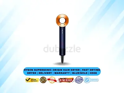Dyson Supersonic Origin Hair Dryer | Fast Drying Dryer | Delivery | Warranty | Blue/Gold | HD08