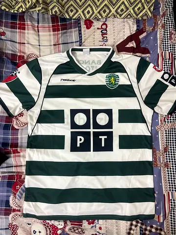 Sporting Lisbon (Sporting CP) Home Football Jersey - Size Large Rebook