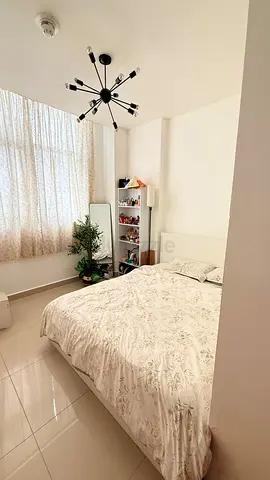 Master bedroom with attached washroom