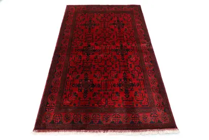 1.3 x 2m Afghan khal mohammadi Handmade Red Oriental Rug carpet 4x6 ft