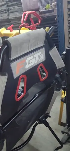 Used gokart racing seat with harness mounts - sturdy fiberglass frame