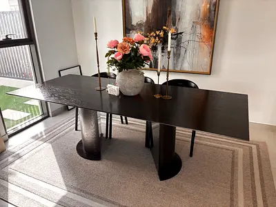 Modern Dark Wood Dining Table (size 2.39m - 1.00m) Quick sell