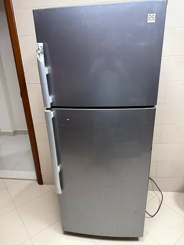 Top Freezer Refrigerator - Stainless Steel Finish, Good Working Condition