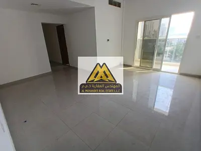 شقة غرفتين وصالة للإيجار في الرميلة 1 عجمان | غرفتين ماستر | 3 حمامات | تكييف مركزي | قريب من كورنيش عجمان