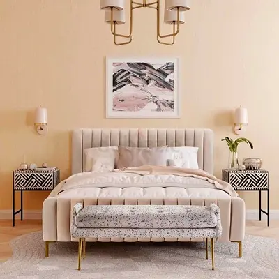 Brand new luxury king size fully customisable bedframe in soft Valvet Fabric