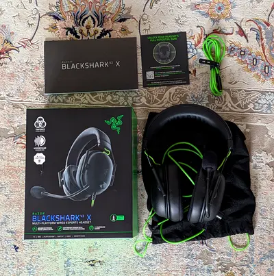 Razer BlackShark V2 X Wired Gaming Headset - Good Condition, With Box
