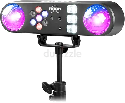 Fuzzix AllStar3 Disco Party Light Multi Effect, Sound Activated LED Lighting Bar with Stand