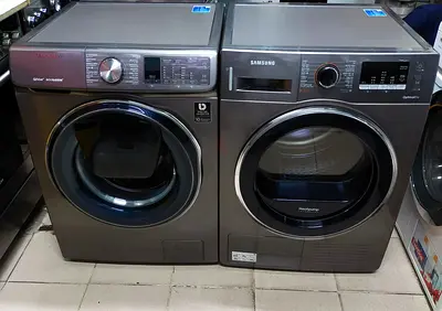 Samsung Front Load Washer and Dryer Set - Dark Grey, Good Condition