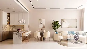 Furnished 1BR | Jade Tower Majan | Pool &amp; Skyline View