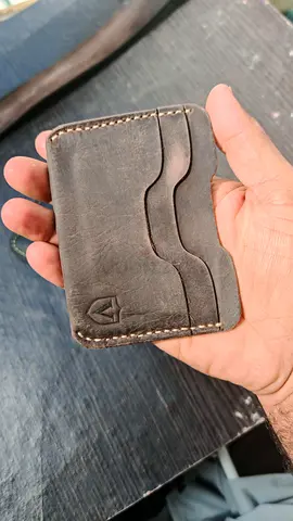 Genuine Brown Leather Slim Card Wallet - Minimalist Bifold