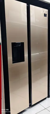 Samsung Side by Side digital invtar latest version refrigerator Golden Glass