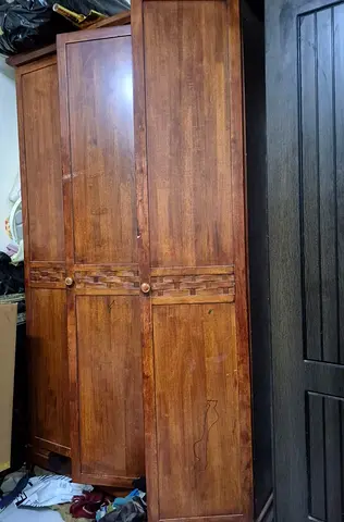 Solid Wood 3-Door Wardrobe / Armoire - Good Condition