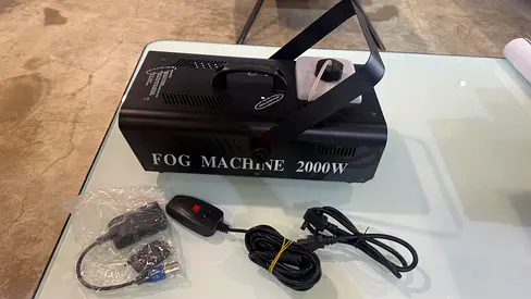 Fog Machine 2000W - Compact Party/Stage Fogger with Remote