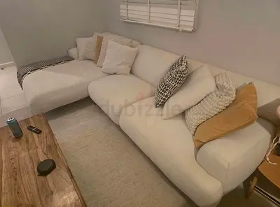 The Lóóm Collection L Shape Sofa Beige Good condition