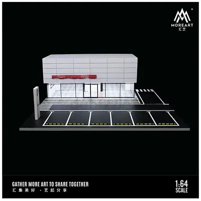 Porsche Show Room 1/64 scale with light