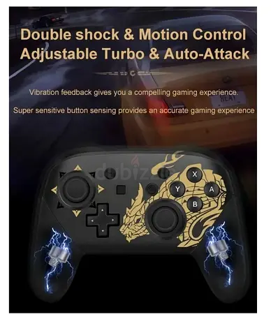 Wireless Dragon Design Game Controller with Turbo  Vibration