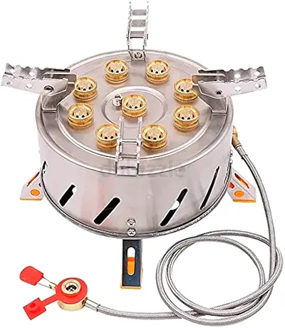 JSY 19800W High Power Gas Stove with 9 Core Flame Nozzle Outdoor Camping Stove