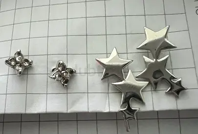 Silver stud earrings
