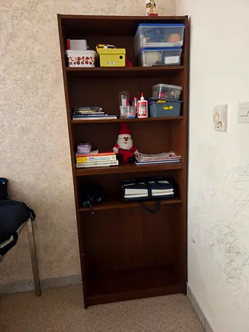 Tall Wooden Bookcase / Open Shelf Unit - Good Condition