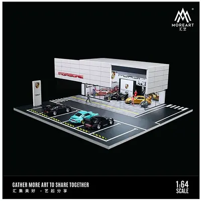 Porsche Show Room 1/64 scale with light